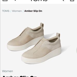 Toms slip on sneaker, “macadamia” color.